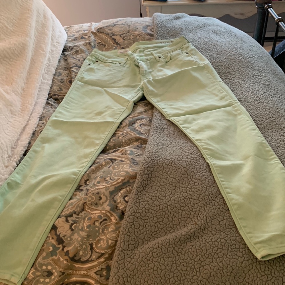 Sea foam green always skinny gap jean pants